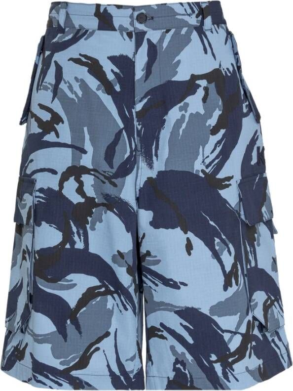 Kenzo Korte Broeken Blauw Heren