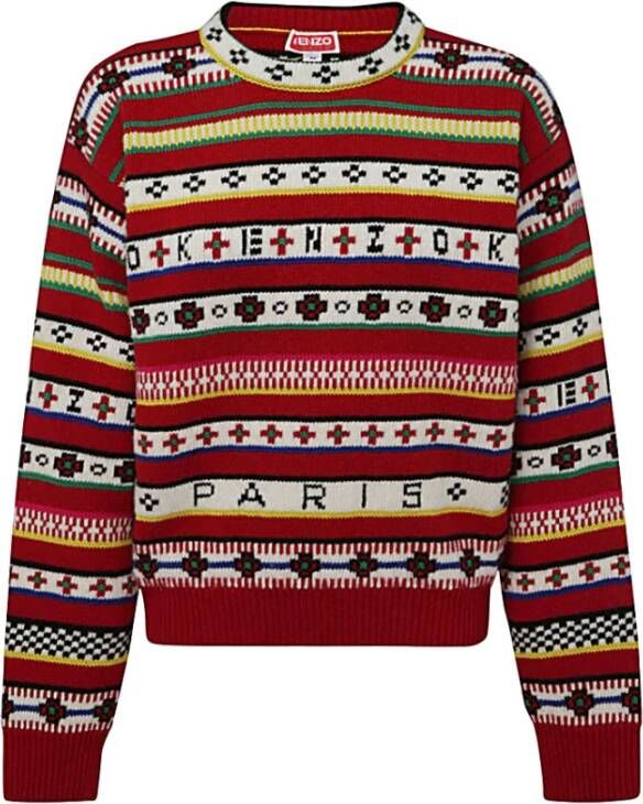 Kenzo Ronde hals gekweek , Rood, Dames