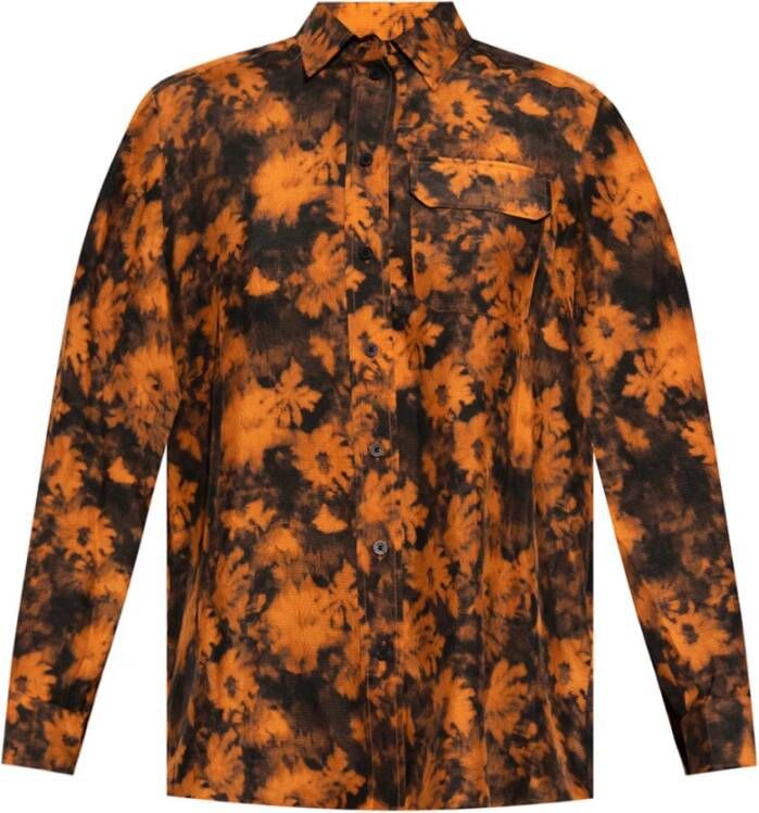 Kenzo Shirt met zak , Bruin, Dames