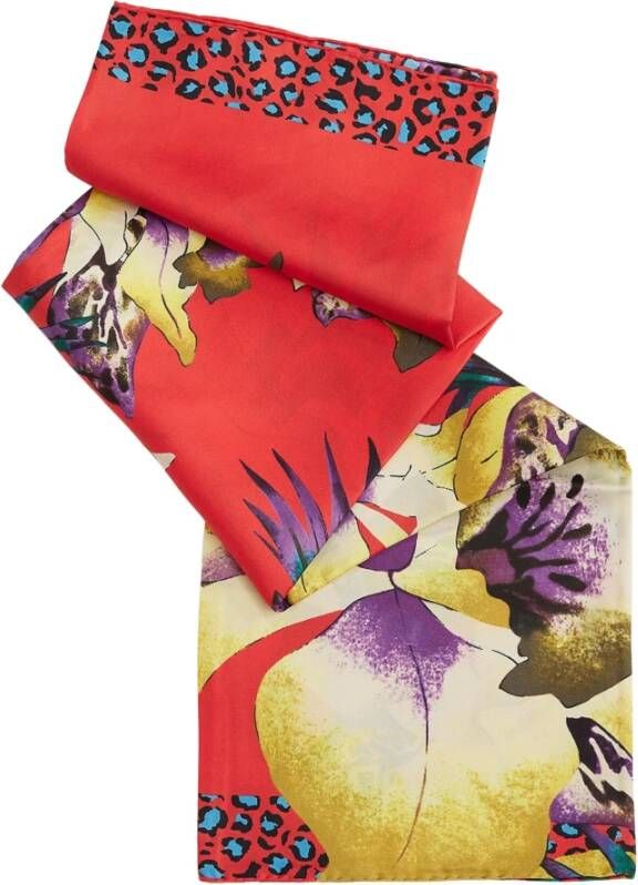 Kenzo Zijdeachtige sjaals , Rood, Dames