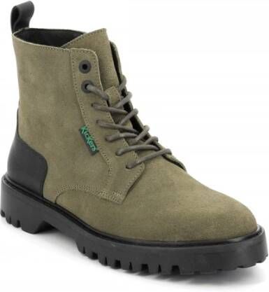 Kickers Kick Decklock Lace up Boots , Groen, Dames