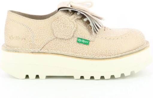 Kickers Kickouclass Laced Shoes , Beige, Dames