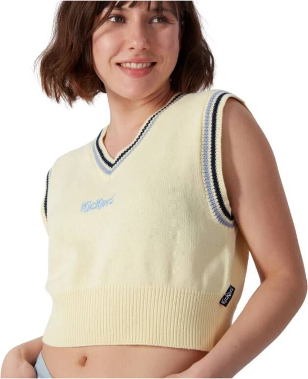 Kickers Knit Tank Top , Beige, Dames