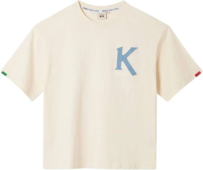 Kickers Organic Big K T shirt , Beige, Unisex