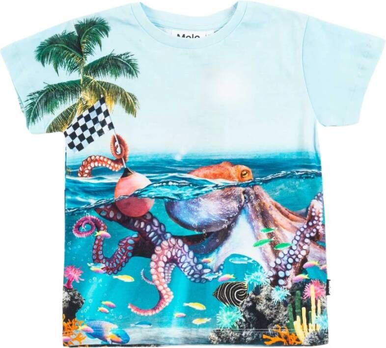 Molo 1S22A204 T shirt met korte mouwen , Blauw, Heren