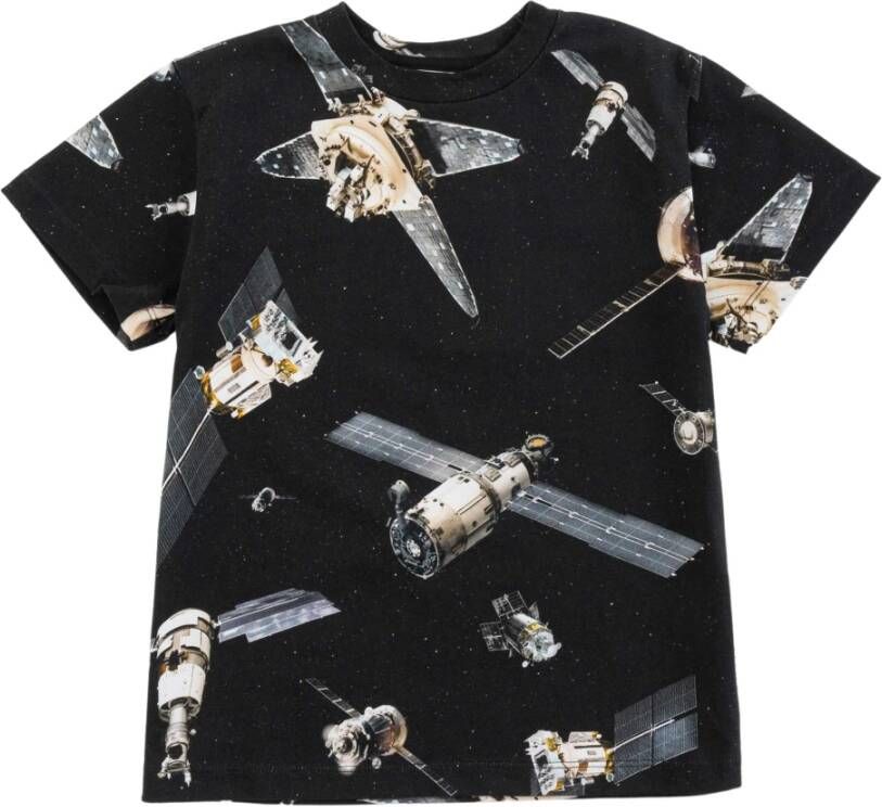 Molo 1W21A209 T shirt met korte mouwen , Zwart, Heren