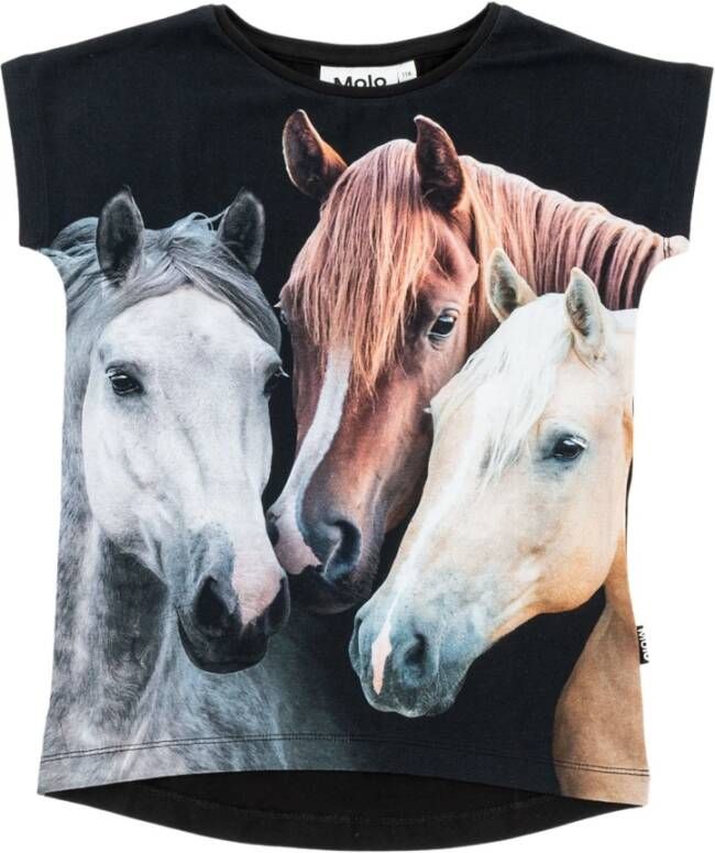 Molo 2S22A219 T shirts met korte mouwen , Zwart, Dames