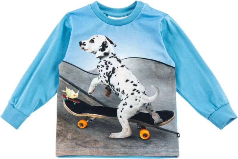 Molo 3S22A406 T shirts met lange mouwen , Blauw, Heren