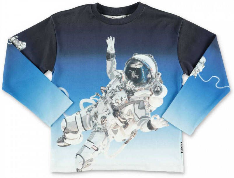 Molo Mountoo Organic Cotton Sweatshirt , Blauw, Heren