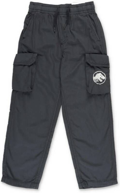 Molo Pier broek Argo zwarte lading in katoenen gabardin | argo cotton gabardine vrachtbroek , Zwart, Unisex