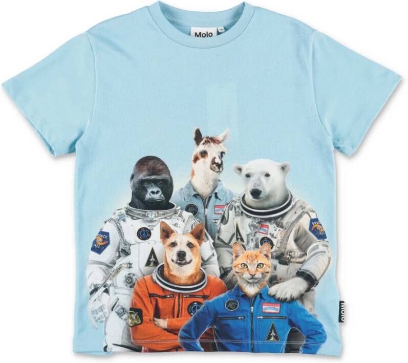 Molo Roxo lichtblauw organisch katoen t shirt , Blauw, Heren