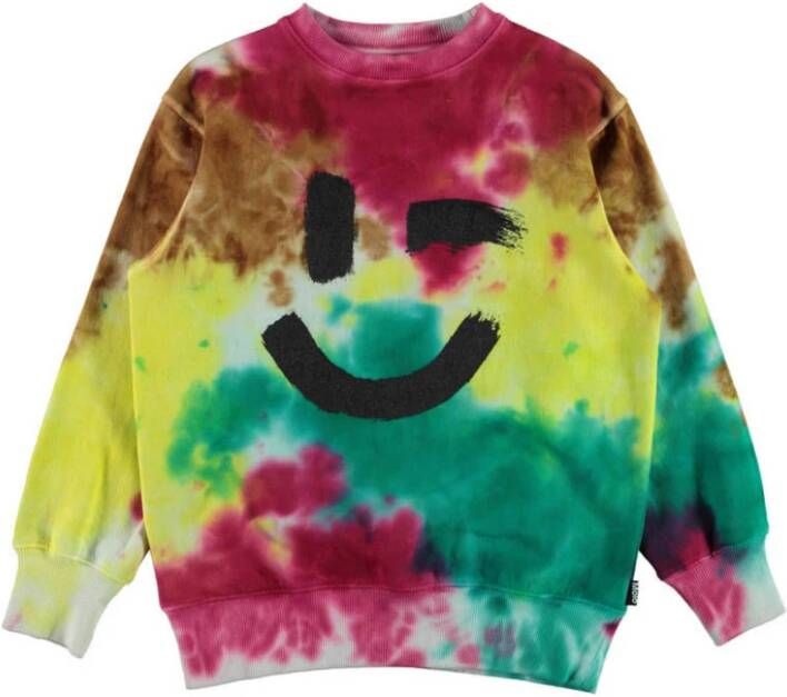 Molo Sweatshirt met glimlach , Geel, Dames