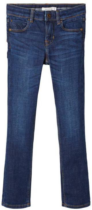 NAME IT KIDS slim fit jeans Theo met biologisch katoen dark denim