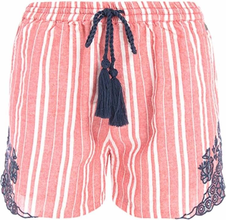 Pepe Jeans Korte Broeken Rood Dames