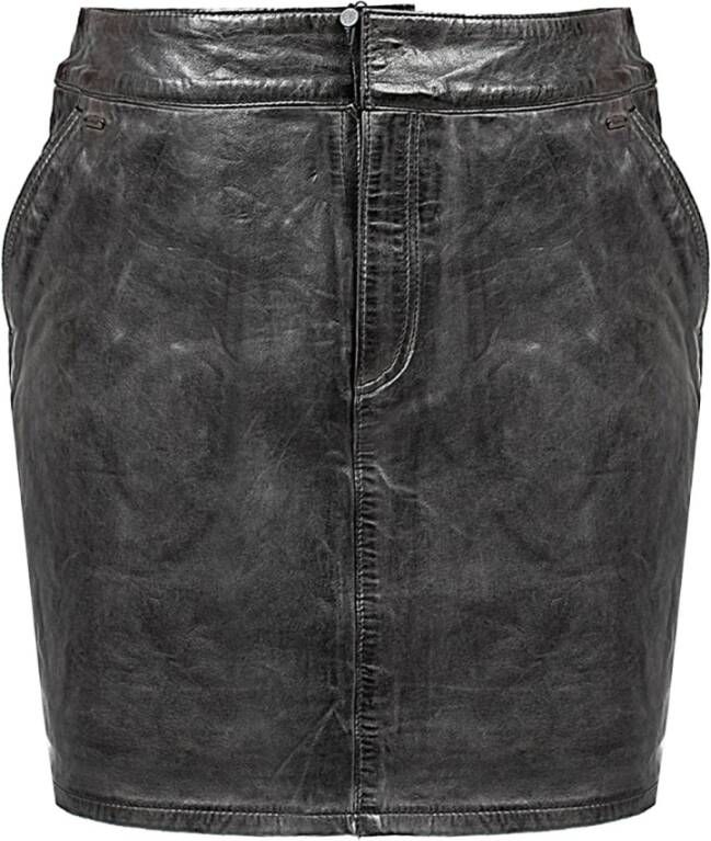 Pepe Jeans Leren & Suède rokken Grijs Dames