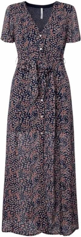 Pepe Jeans Marilyn lange jurk , Blauw, Dames