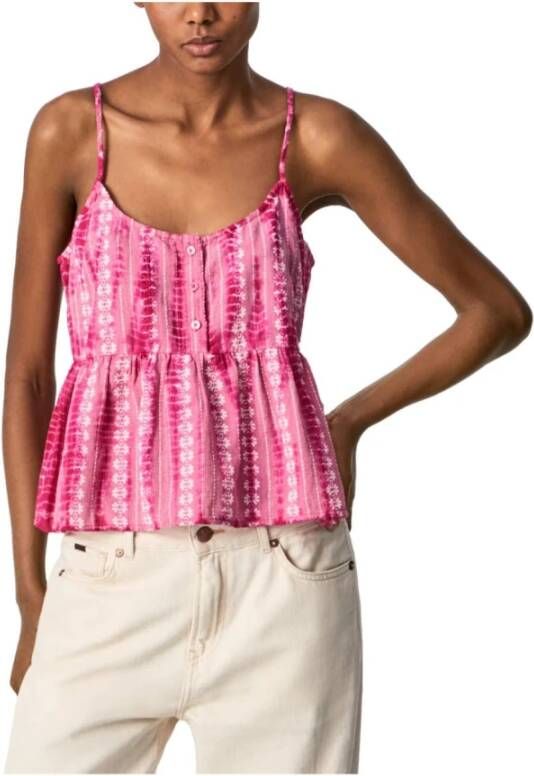 Pepe Jeans Mouwloze tops , Paars, Dames
