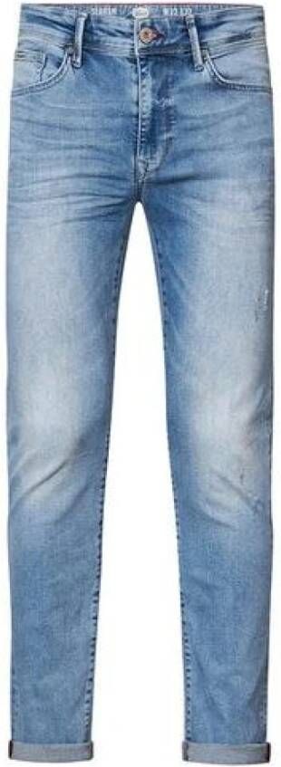 Petrol Industries slim fit jeans Seaham met riem light indigo