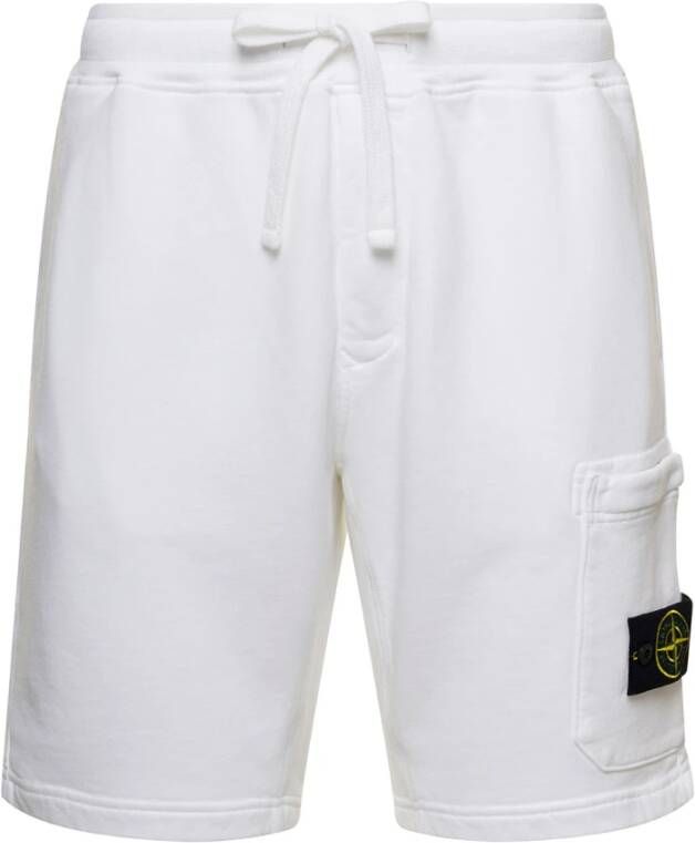 Stone Island Korte Broeken Wit Heren