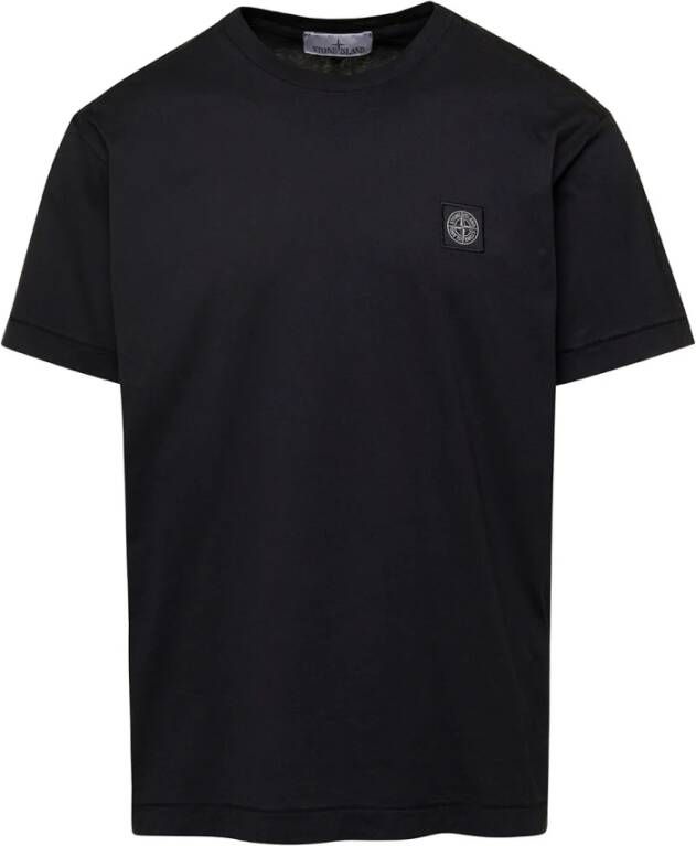 Stone Island T Shirts , Zwart, Heren