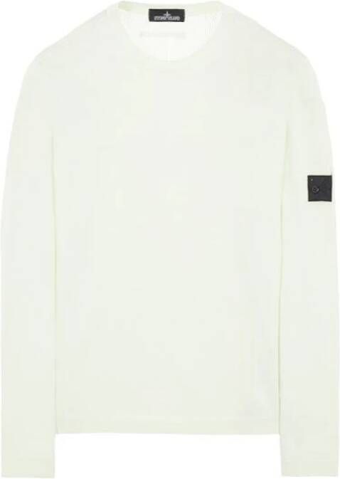 Stone Island Topje met lange mouwen , Wit, Heren