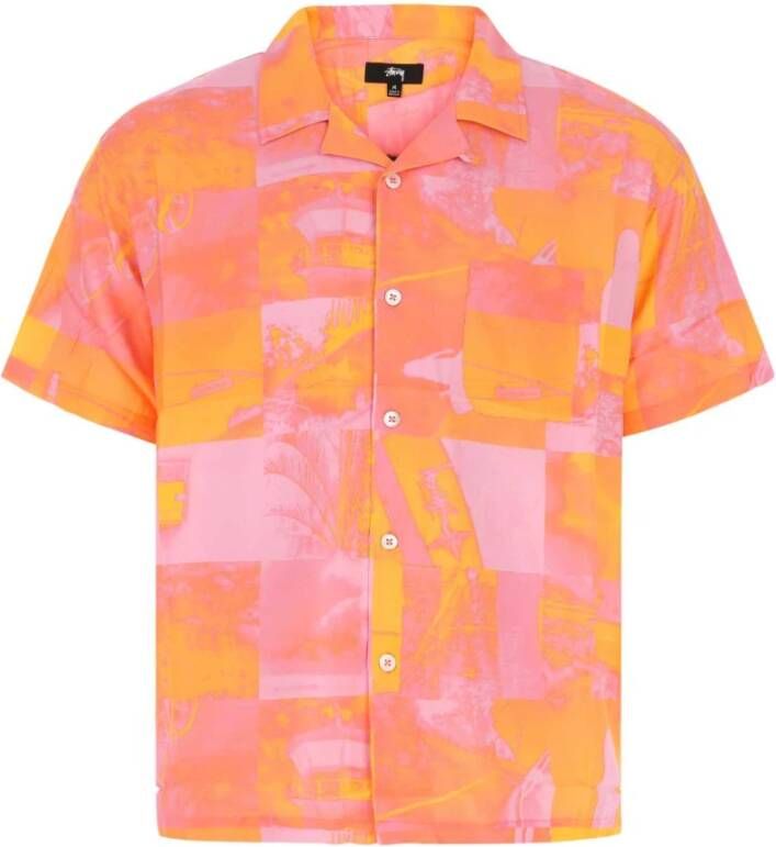 Stüssy Korte mouwen Overhemden Oranje Heren