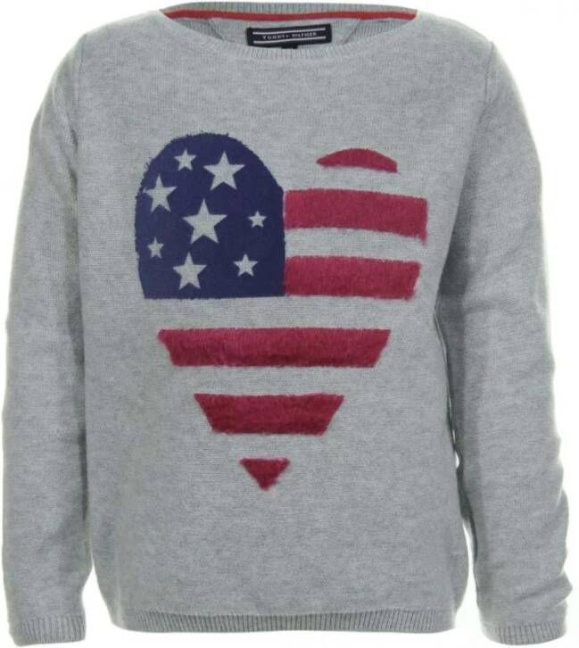 Tommy Hilfiger Jersey Star Mini Sweater , Grijs, Dames