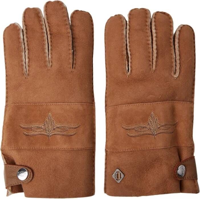 Ugg Embroidery Gloves , Beige, Heren