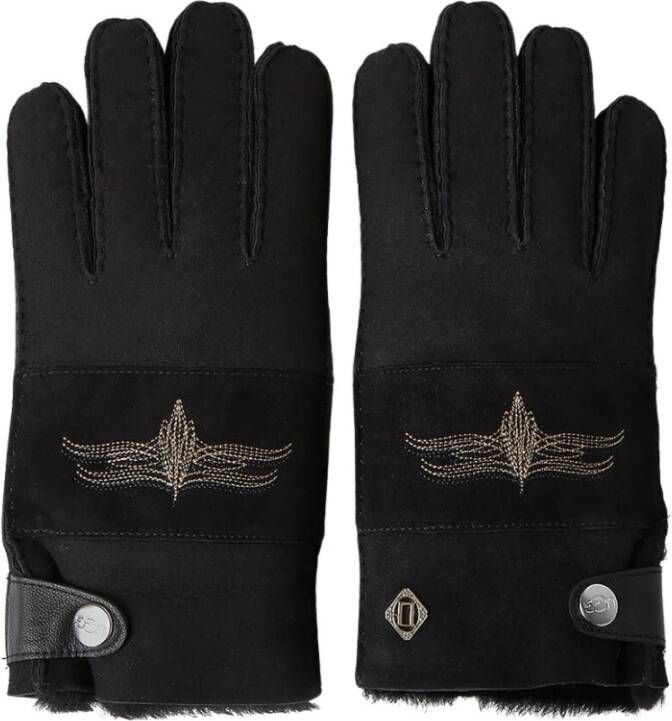 Ugg Embroidery Gloves , Zwart, Heren