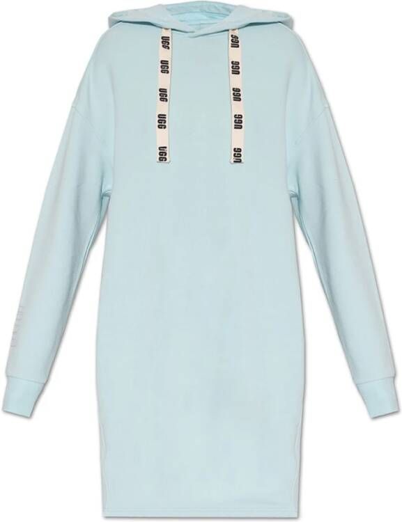 UGG Lichtblauwe Mini Jurk W Aderyn Hoodie Dress