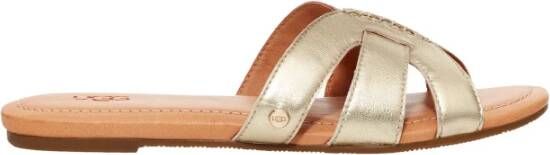 Ugg Teague Sandales voor Dames in Gold Metallic,, Leder
