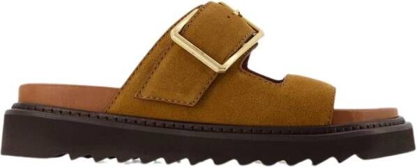 Alpha Cecilia Sandals Zadig Voltaire Folk Suede , Bruin, Dames