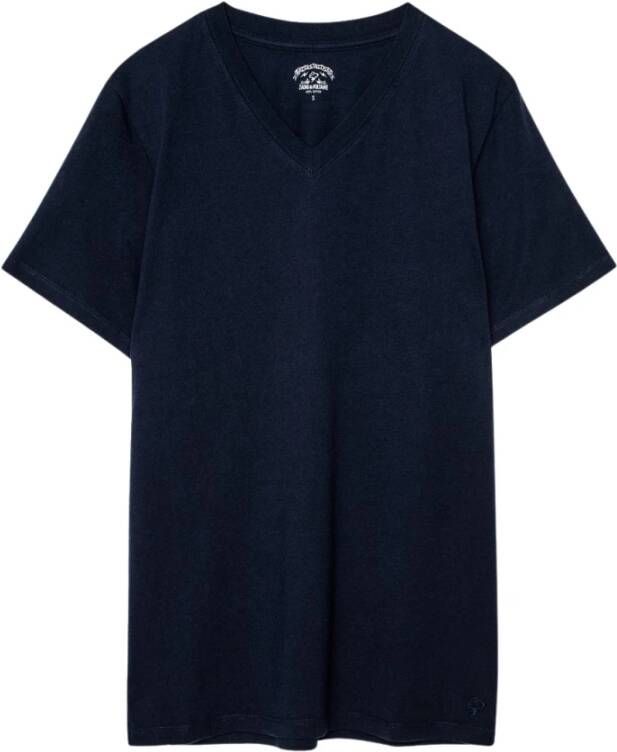 Zadig & Voltaire Tosca T shirt , Blauw, Heren