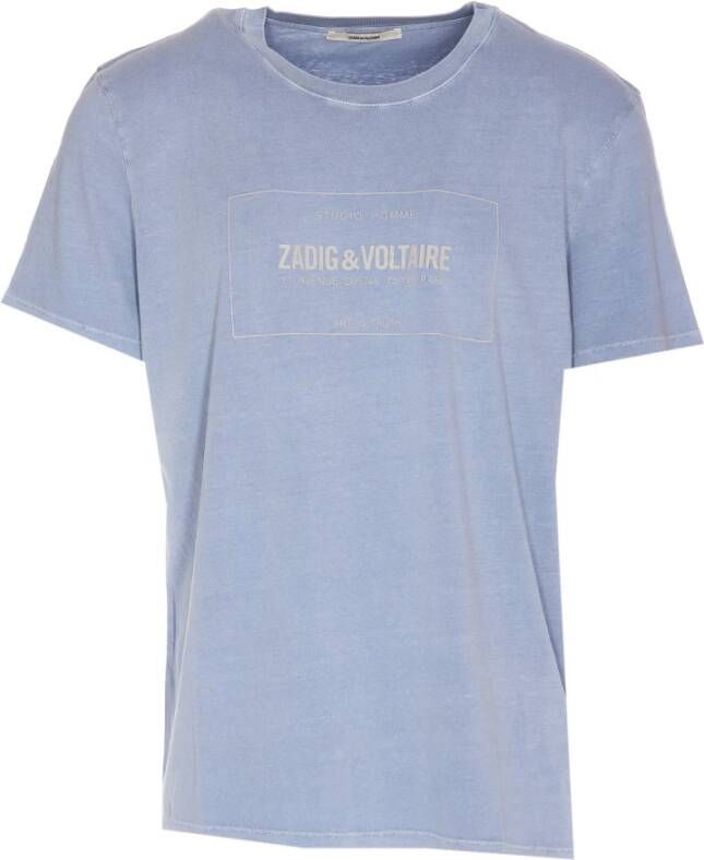 Zadig Voltaire T shirts and Polos Blue , Blauw, Heren