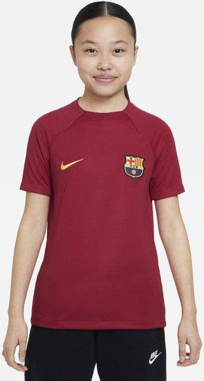 Nike Kids FC Barcelona Academy Pro Nike voetbaltop met Dri FIT en korte mouwen voor kids Rood