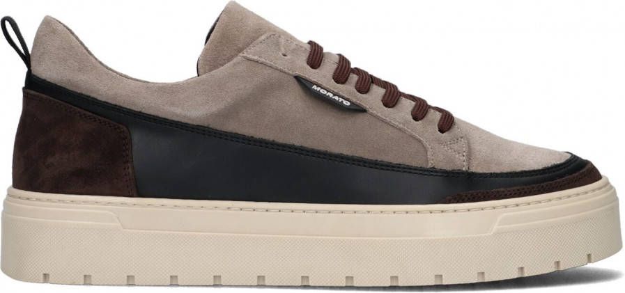 Antony Morato Flint Sneakers in suede met lederen details bruin , Beige, Heren