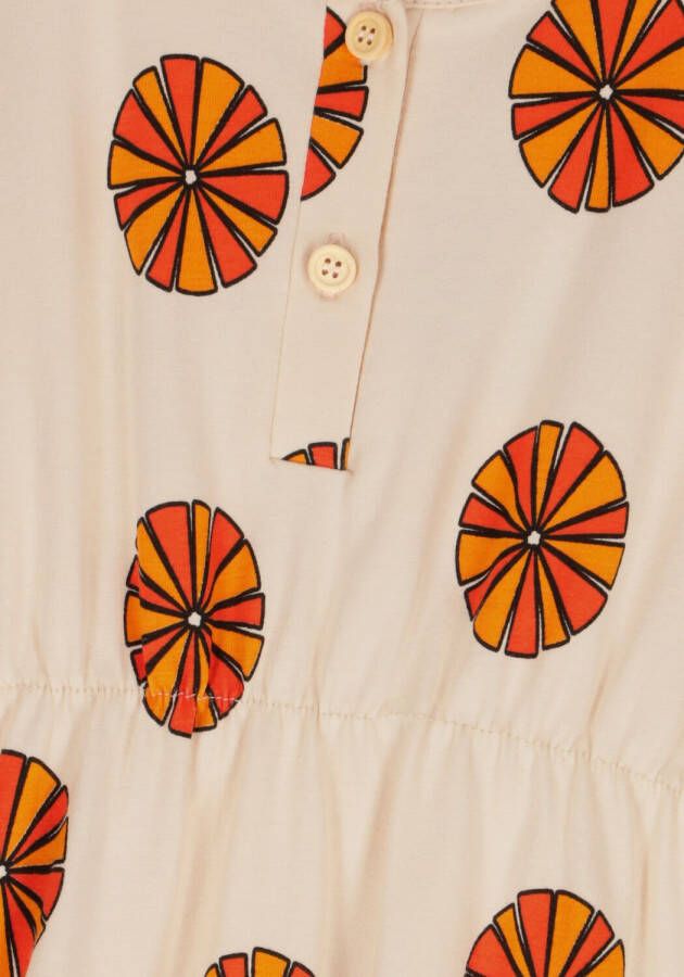 Carlijnq Gebroken Wit Mini Jurk Parasol 2 Button Dress No Sleeves