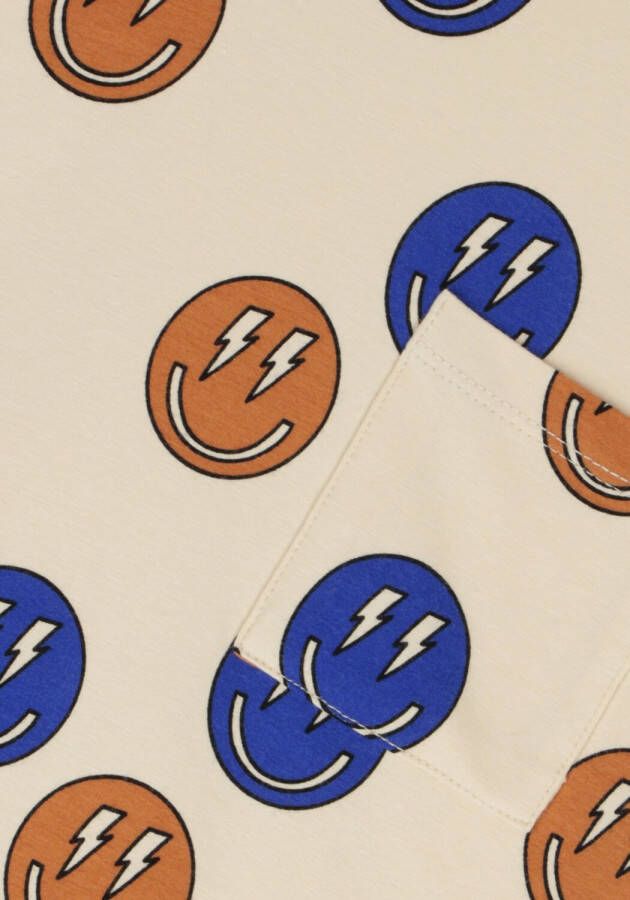 Carlijnq Witte T shirt Smilies Crewneck T shirt Wt Pocket