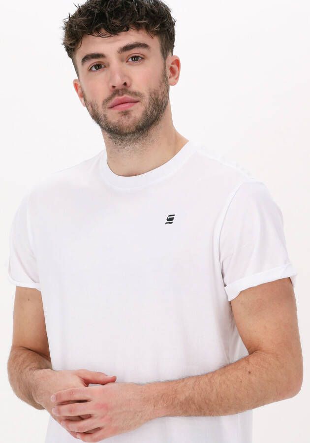 G-Star G Star RAW regular fit T shirt van biologisch katoen wit