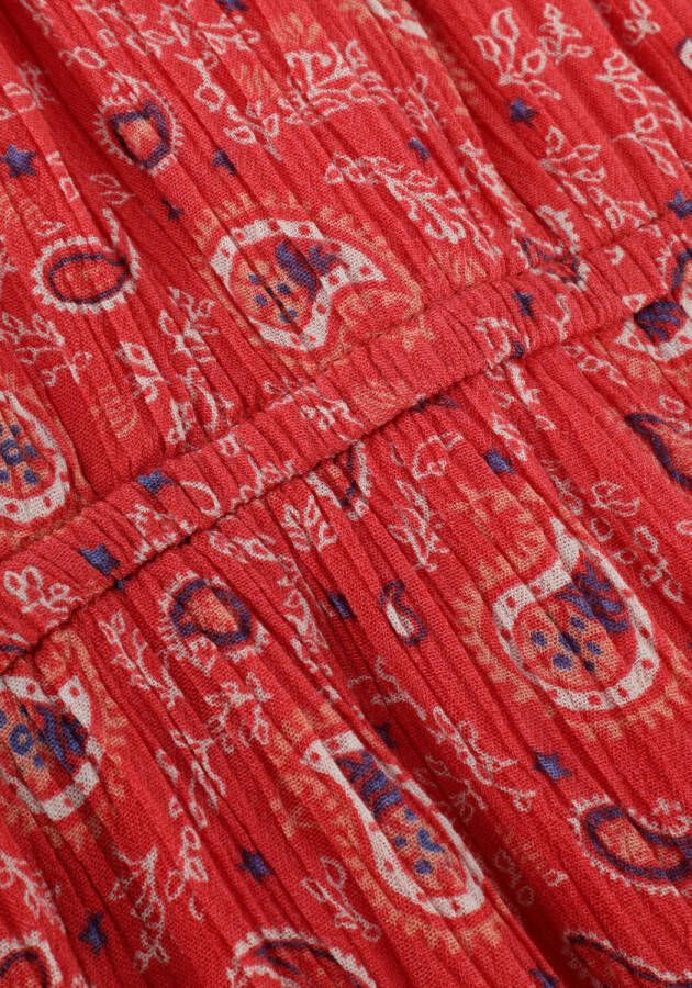 Ikks Rode Maxi Jurk Robe Longue Mc