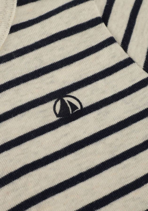 Petit Bateau Blauw/wit Gestreepte T shirt Tee Shirt Mc
