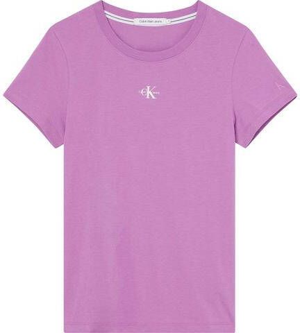 Calvin Klein Lila T shirt Micro Monologo Slim Fit Tee