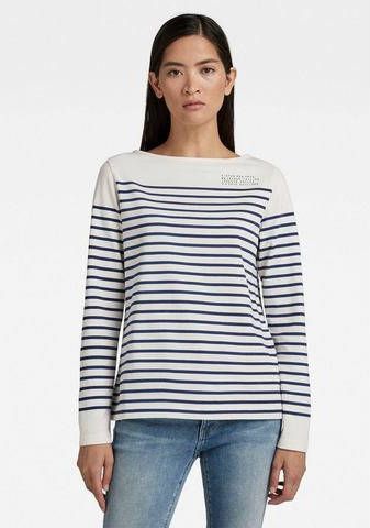 G-Star G Star RAW Gebreide trui Pullover Stripe graphic boat met streepdessin
