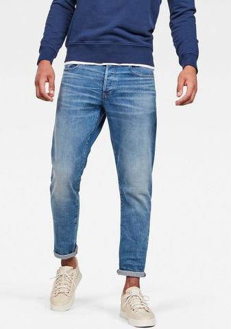 G-Star Blauwe G Star Raw Straight Leg Jeans 3301 Regular Tapered