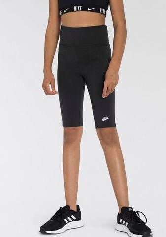 Nike Sportswear Bikeshorts met hoge taille voor meisjes(23 cm) Zwart
