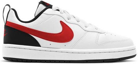 Nike court borough low 2 sneakers wit/rood kinderen