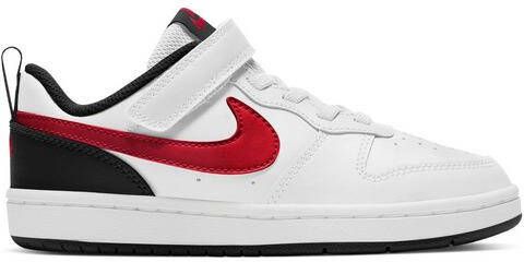 Nike court borough low 2 sneakers wit/rood kinderen
