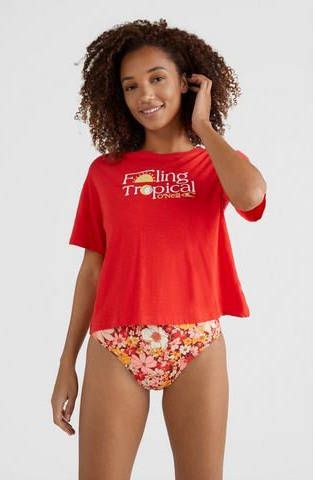 O'Neill T shirt met printopdruk rood/wit/geel