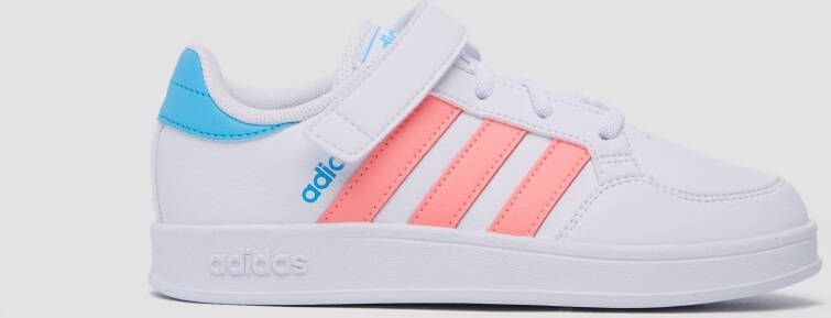 Adidas breaknet sneakers wit/roze kinderen