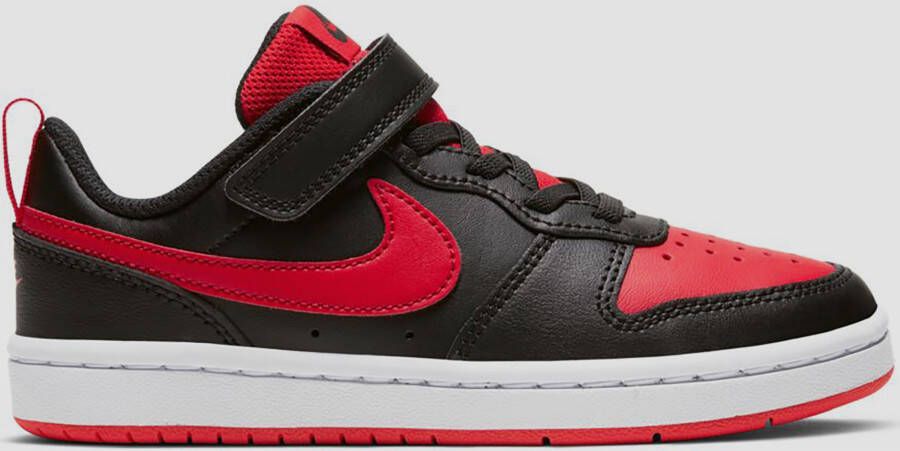 Nike Sneakers Court Borough Low 2 Zwart/Rood/Wit Kinderen